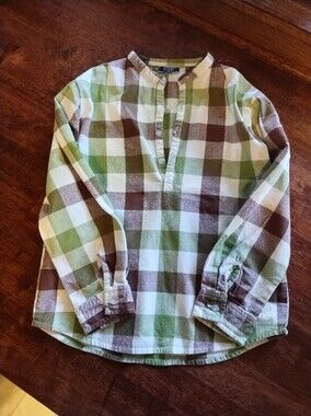 KIPP Green and Brown Buffalo Plaid Button-Up Shirt Boy's